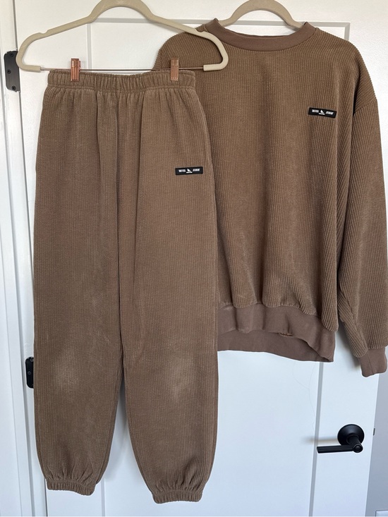 sisters and seekers Pants - Sisters and Seekers Brown Corduroy Sweatsuit